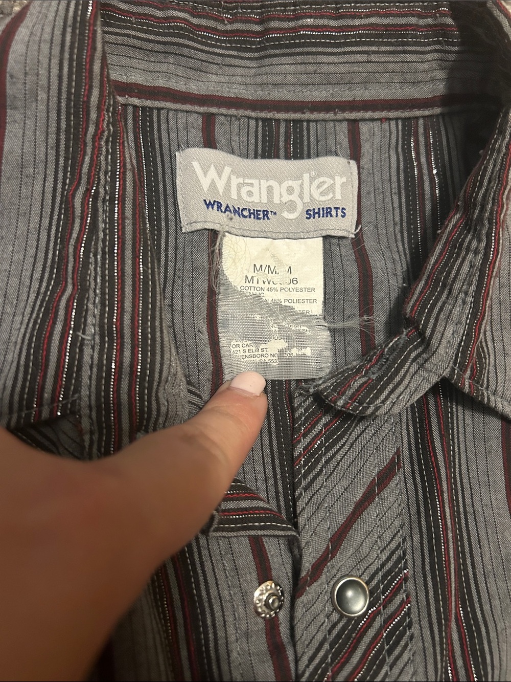 Wrangler Rancher Reflective Rodeo Pearl Snap - Picture 3 of 4